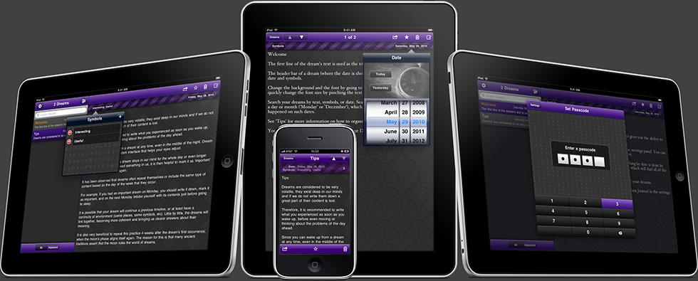 Dream Journal for iPhone, iPod Touch and iPad